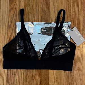 Negative Underwear Sieve Triangle Bra, size 3, Navy, NWT